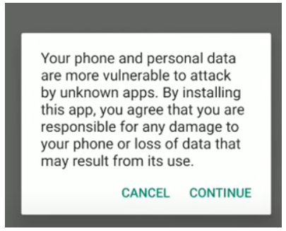 WinRAR for Android Installing Step 3