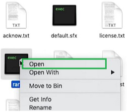 WinRAR for Mac Installing Step 2