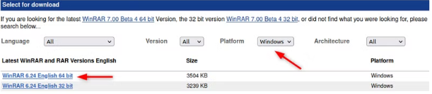 WinRAR for Linux Installing Step 2
